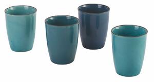 VILLA D’ESTE HOME TIVOLI Set kameninových sklenic Baita Acqua Ocean 4 kusů, modrá, 270 ml