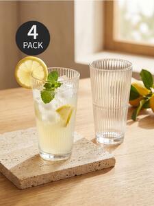 Sinsay - Sada žebrovaných sklenic 4 pack - clear