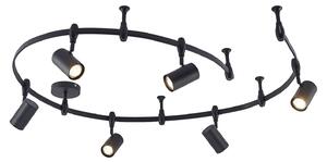 Stropní lampa Lindby, Delila, stmívatelné, Černá, Obývací pokoj, Kov, Moderní
