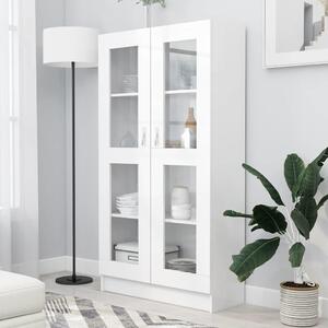 VidaXL Vitrína 82,5 x 30,5 x 150 cm kompozitní dřevo [3329276] Barva: Bílá
