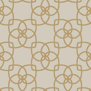 Luxusní šedobéžová tapeta, zlaté ornamenty Y6200202, Dazzling Dimensions 2, York