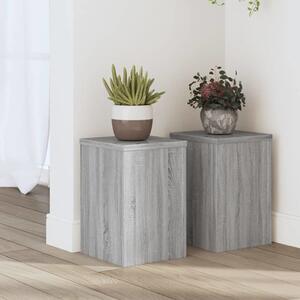 VidaXL Stojan na rostliny 2 ks 20 x 20 x 30 cm Kompozitní dřevo [869229] Barva: Šedý Sonoma