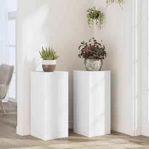 VidaXL Stojan na rostliny 2 ks 30 x 30 x 70 cm Kompozitní dřevo [869232] Barva: Bílá