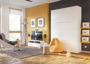 Casarredo - Komfort nábytek Výklopná postel CONCEPT PRO CP-01P, 140 cm, bílá lesk/bílá mat