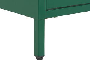 Kovový noční stolek zelený MALAVI