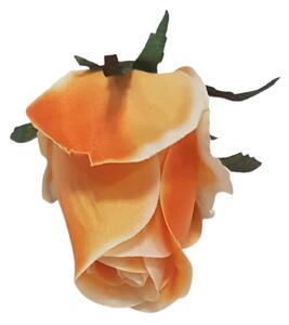Růže poupě hlava květu O 8cm sv. oranžová umělá
