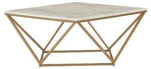 Konferenční stolek s mramorovým efektem béžový/zlatý MALIBU