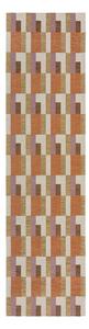 Běhoun v oranžovo-přírodní barvě 60x230 cm Riley Block Geo – Flair Rugs