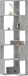 VidaXL Rohová 5patrová knihovna 50 x 50 x 179 cm kompozit [868049] Barva: Betonová šedá
