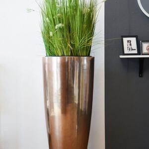 Vivanno exkluzivní květináč CITY, sklolaminát, výška 100 cm, růžovo-zlatá metalíza