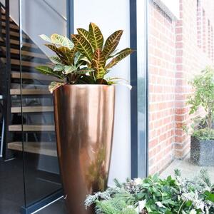 Vivanno exkluzivní květináč CITY, sklolaminát, výška 80 cm, růžovo-zlatá metalíza