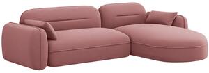 -25 % Dny MOMENTI– Cosmopolitan Design Růžová sametová rohová pohovka Sydney 275 cm, pravá