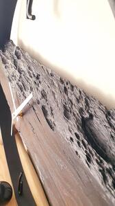 Dřevěné nástěnné hodiny KAYU 20 Černý Dub v Loft stylu - Černý - 50 cm