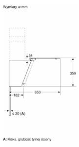 Bosch Serie 6 DWK65DK20 digestoř Nástěnný Bílá 430 m3/h A