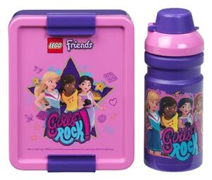 Růžový svačinový set LEGO® FRIENDS Girls Rock