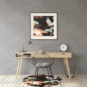 Podložka pod kolečkovou židli malované volavky