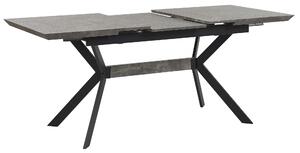 Rozkládací jídelní stůl 140/180 x 80 cm šedý/černý BENSON
