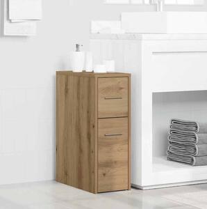 VidaXL Úzká koupelnová skříňka na kolečkách kompozit [871633] Barva: artisian oak