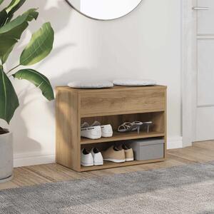 VidaXL Lavice s botníkem 60 x 30 x 45 cm kompozitní dřevo [862702] Barva: dub artisan