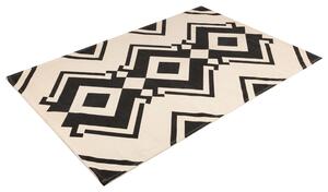 LIVARNO home Bavlněný koberec, 140 x 200 cm (černá/krémová) (100350736002)