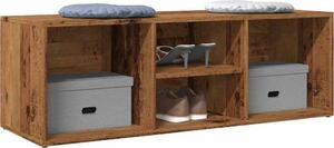 VidaXL Botníková lavice 102 x 35 x 35 cm kompozitní dřevo [875071] Barva: Staré dřevo