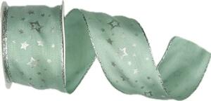 Vánoční stuha saténová NOBLESSE MINT zelená 40mm x 2m (14,-Kč/m)