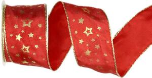 Vánoční stuha saténová NOBLESSE RED červená 40mm x 2m (16,-Kč/m)