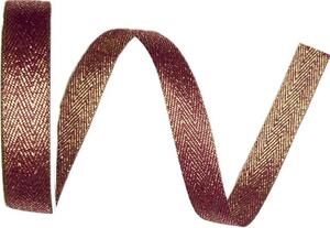 Vánoční stuha tkaná FISHBONE CARDINAL bordó 15mm x 3m (7,-Kč/m)