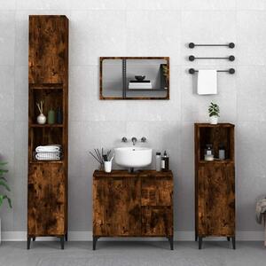 VidaXL Koupelnová skříňka 30x30x190 cm kompozitní dřevo [862806] Barva: kouřový dub