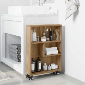VidaXL Úzký úložný vozík 48 x 13 x 68 cm kompozitní dřevo [868090] Barva: artisian oak