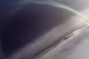Obraz polární záře nad zamrzlým jezerem