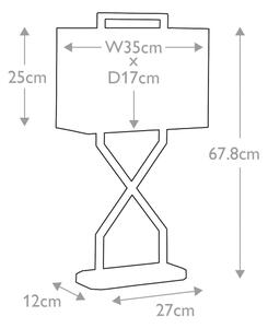 Elstead CROSS-TL - Stolní lampa CROSS 1xE27/60W/230V zlatá/modrá