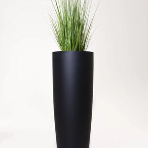 Vivanno květináč PILA, sklolaminát, výška 100 cm, černý mat