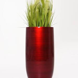 Vivanno luxusní květináč ASCONIA, sklolaminát, výška 80 cm, červeno-černý lesk