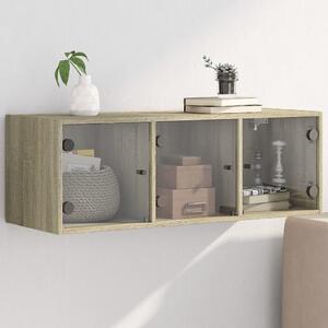VidaXL Nástěnná skříňka se skleněnými dvířky 102x37x35 cm [882921] Barva: dub sonoma