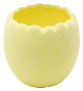 Velikonoční vejce skořápka 7cm x 7cm x 7cm žlutá