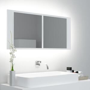 VidaXL LED koupelnová skříňka se zrcadlem 100 x 12 x 45 cm [875044] Barva: Bílá
