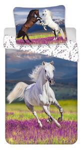 Jerry Fabrics s. r. o. Bavlněné povlečení 140x200 + 70x90 cm - Kůň "Meadow"