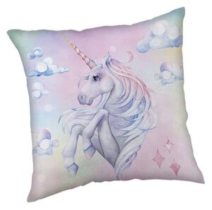 Jerry Fabrics Dekorační polštářek 40x40 cm - Jednorožec Rainbow