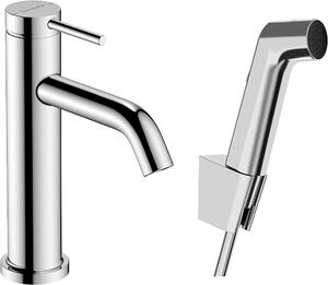Hansgrohe Tecturis S - Páková umyvadlová baterie 110 s ruční sprchou Bidette a sprchovou hadicí 160 cm, chrom 73211000