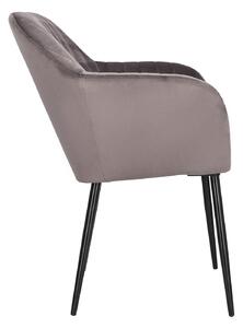 Židle Emilia Velvet dark grey/black