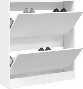 VidaXL Botník 80 x 21 x 87,5 cm kompozitní dřevo [862216] Barva: Bílá