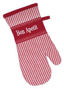 Chňapka RUKAVICE BON APETIT červenobílá 14 x 31 cm
