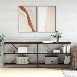 VidaXL Konzolový stolek 200 x 30 x 75 cm kompozit a železo [863447] Barva: kouřový dub