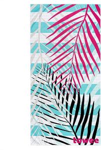 Towee Rychleschnoucí osuška PALMS PINK, 70 x 140 cm