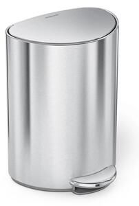 Simplehuman Pedálový odpadkový koš 6 l, půlkulatý, matná nerez ocel, plast