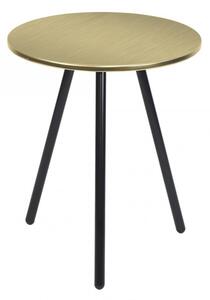 Kovový odkládací stolek Disc zlatý Leitmotiv