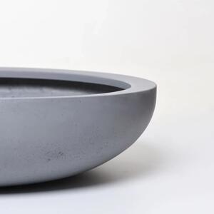 Okrasná miska PLANA, sklolaminát, Ø 54 cm, šedá