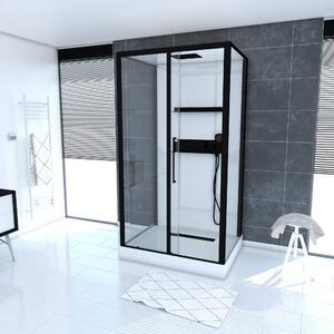 Kompletní sprchový kout MARWELL Designový kompletní sprchový kout Bílý ostrov 115 x 90 x 217 cm - kompletní sada včetně sprchové vaničky a baterie - oboustranná montáž - vysoce kvalitní hliníkový profilový systém