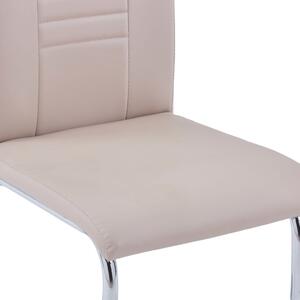 Jídelní židle Allens - 2 ks - umělá kůže | cappuccino